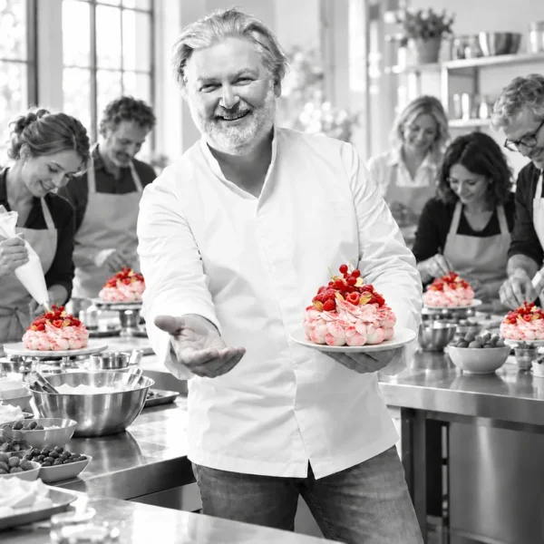 Cours de pâtisserie à Lyon avec Joël MAIER, chef spéciliste de la pavlova lyonnaise