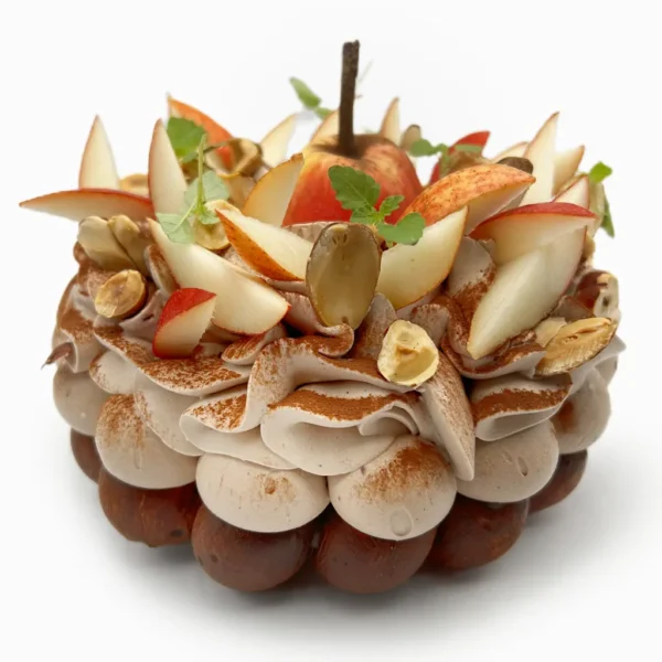 Pavlova à partager Poire – Chocolat – Praliné amandes noisettes par Pavlovas Joël Maier – Photo N°1
