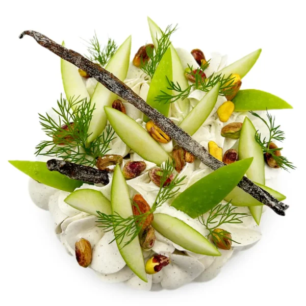 Pavlova à partager Pomme verte aneth – Praliné de pistaches par Pavlovas Joël Maier – Photo N°2