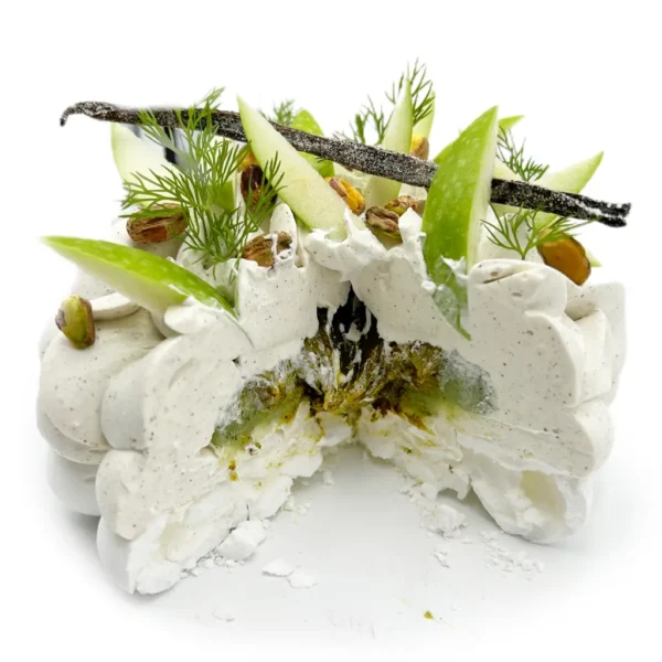Pavlova à partager Pomme verte aneth – Praliné de pistaches par Pavlovas Joël Maier – Photo N°3