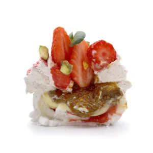 Pavlova individuelle Fraise – Yuzu – Praliné pistache par Pavlovas Joël Maier, photo N°2