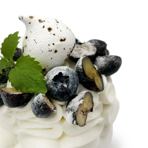 Pavlova individuelle Myrtille Fromage Blanc de pavlovas Joël MAIER, photo N°3