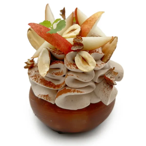 Pavlova individuelle Poire – Chocolat – Praliné amandes noisettes par Pavlovas Joël Maier – Photo N°3