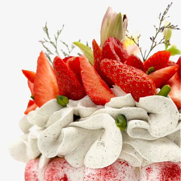 Pavlova Vanille – Praliné Pistaches – Fraise par Pavlovas Joël MAIER, photo N°6